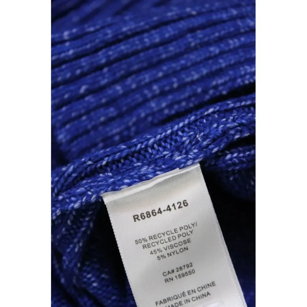 Renuar Womens Long Sleeves Turtleneck Sweater Lapis Blue Size Extra Large